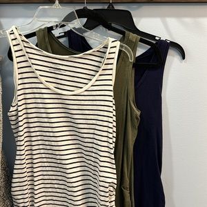 (3) Motherhood Maternity Tanks